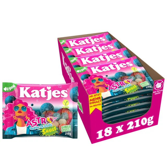 katjes-astro-queen-of-stars-sauer-fruchtgummi-schaumzucker-mix-vegan-18-x-210-g- image 1