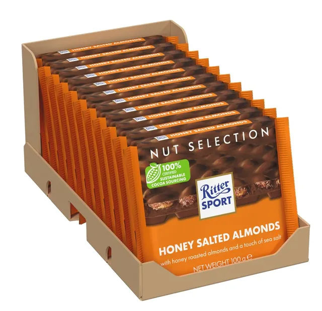 ritter-sport-honig-salz-mandel-schokoladentafel-11-x-100g image 1