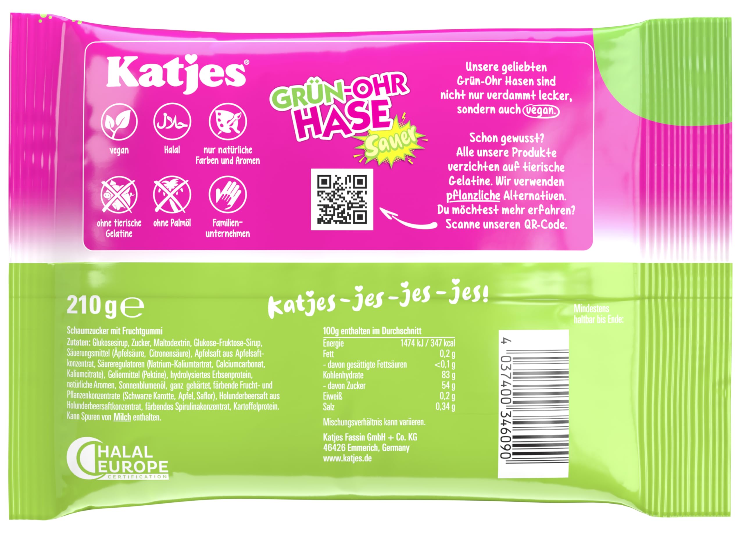 katjes-sauer-gr-n-ohr-hase-schaumzucker-fruchtgummi-vorratspack-vegan-14-x-210g image 3