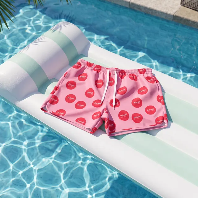 pulmoll-swim-shorts-limited-edition-badehose-retro-rosa image 1