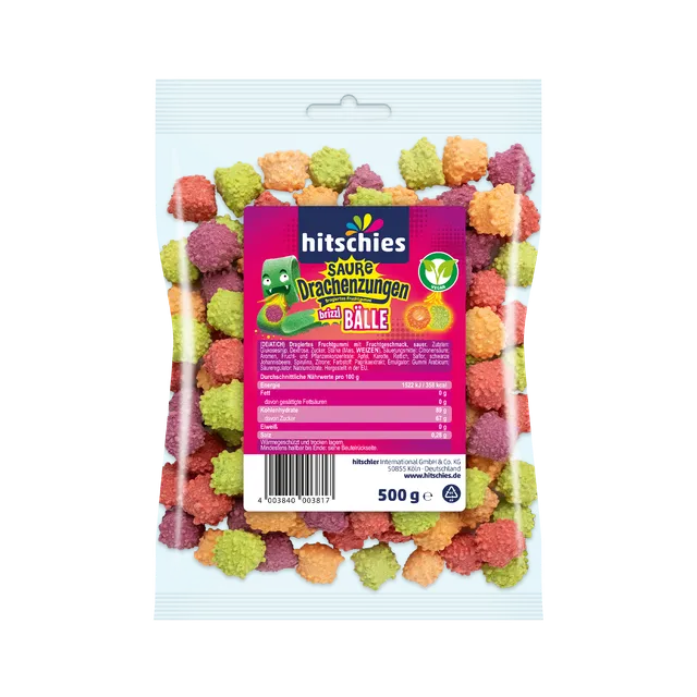hitschies-saure-drachenzungen-brizzl-b-lle-fruchtgummi image 1