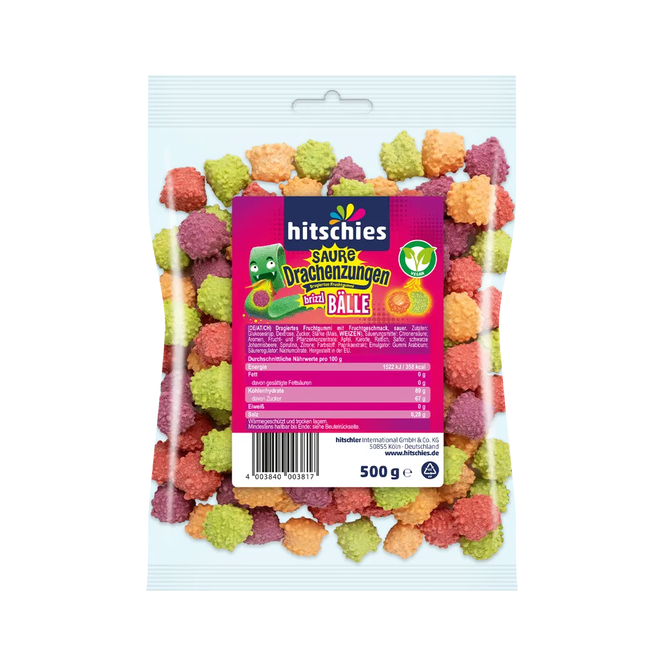 hitschies-saure-drachenzungen-brizzl-b-lle-fruchtgummi image 1