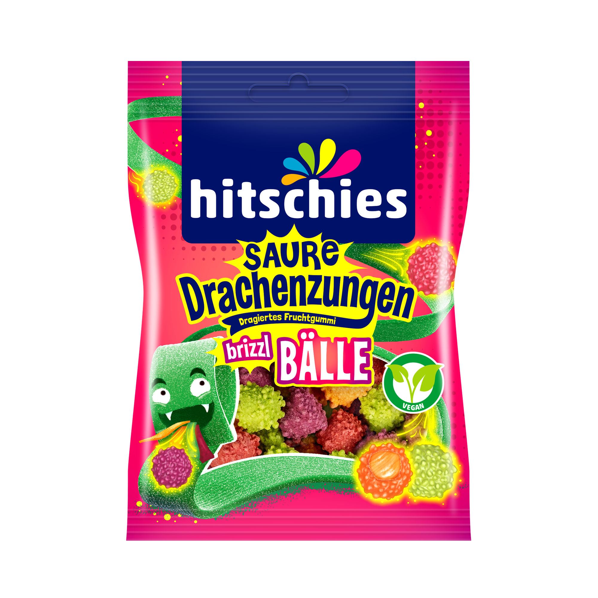 hitschies-saure-drachenzungen-brizzl-b-lle-fruchtgummi-vegan image 1