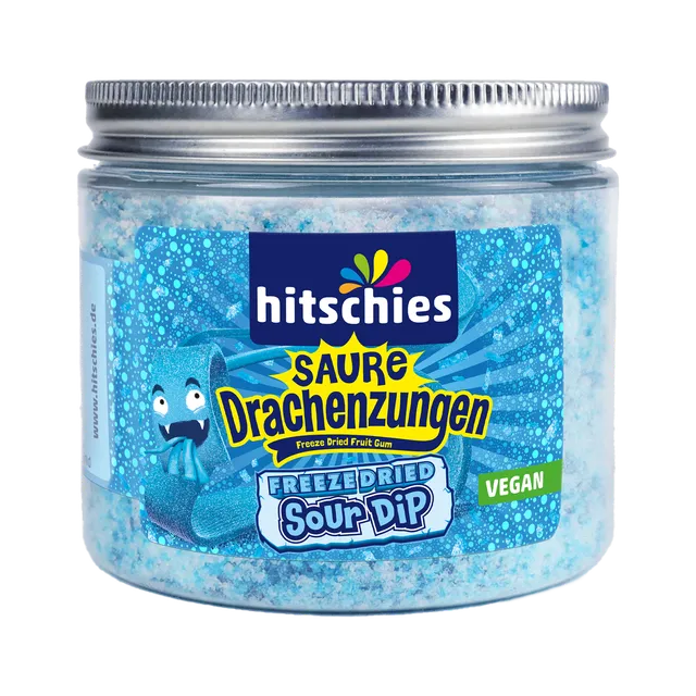 hitschies-saure-drachenzungen-freeze-dried-sour-dip-blau-blaue-himbeere image 1