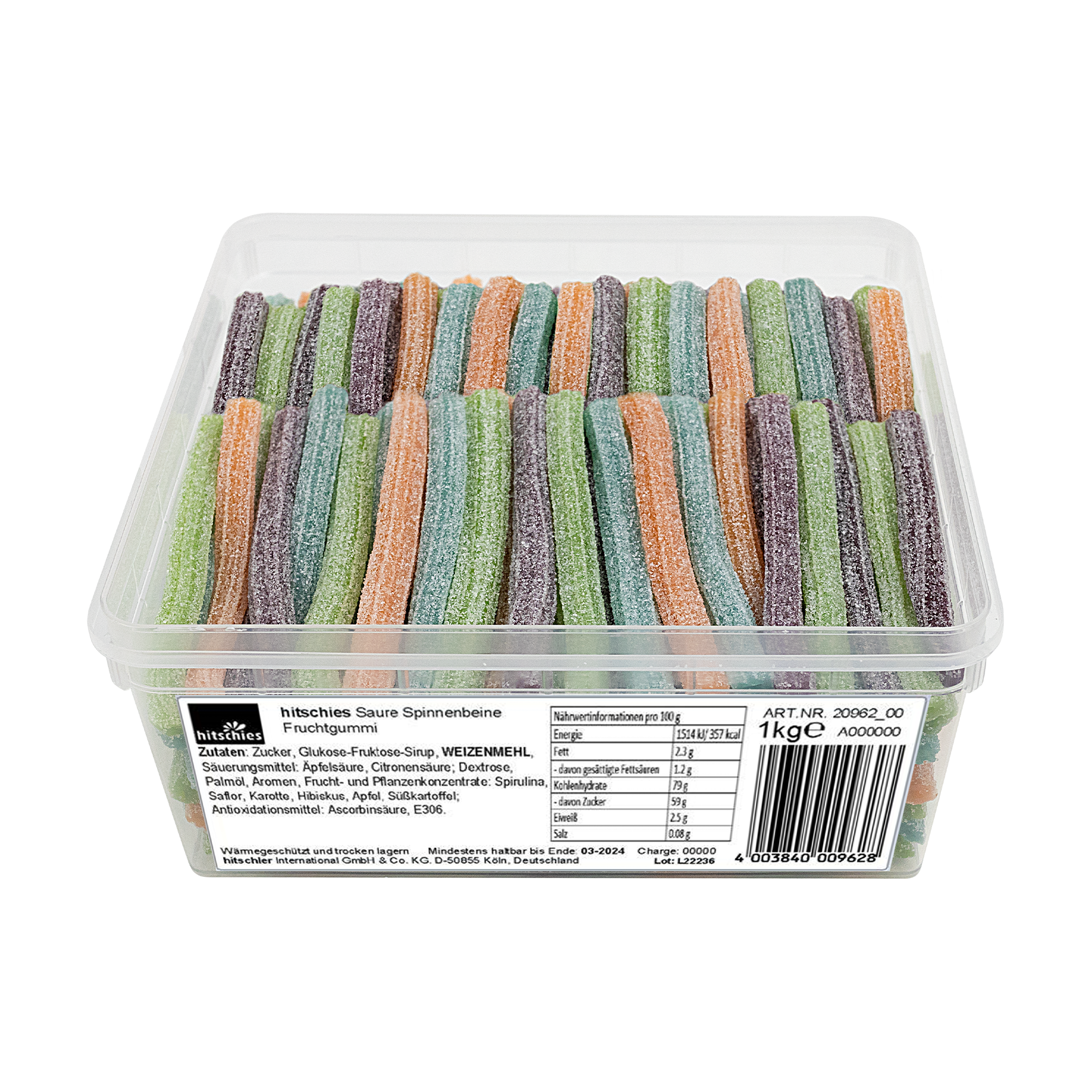 hitschies-saure-spinnenbeine-fruchtgummi-1-kg-box-sauer image 2