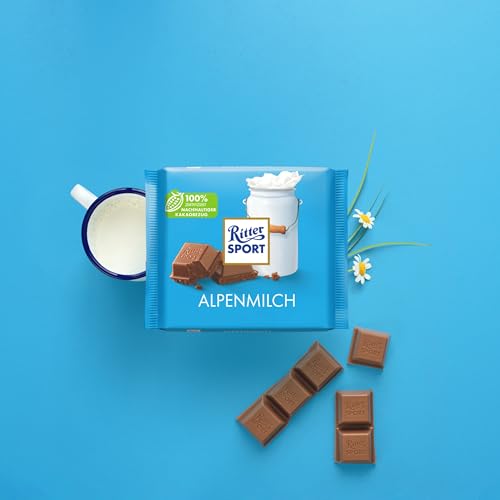 ritter-sport-alpenmilch-vollmilchschokolade-mit-honig-karamellnote-12-x-100-g image 6