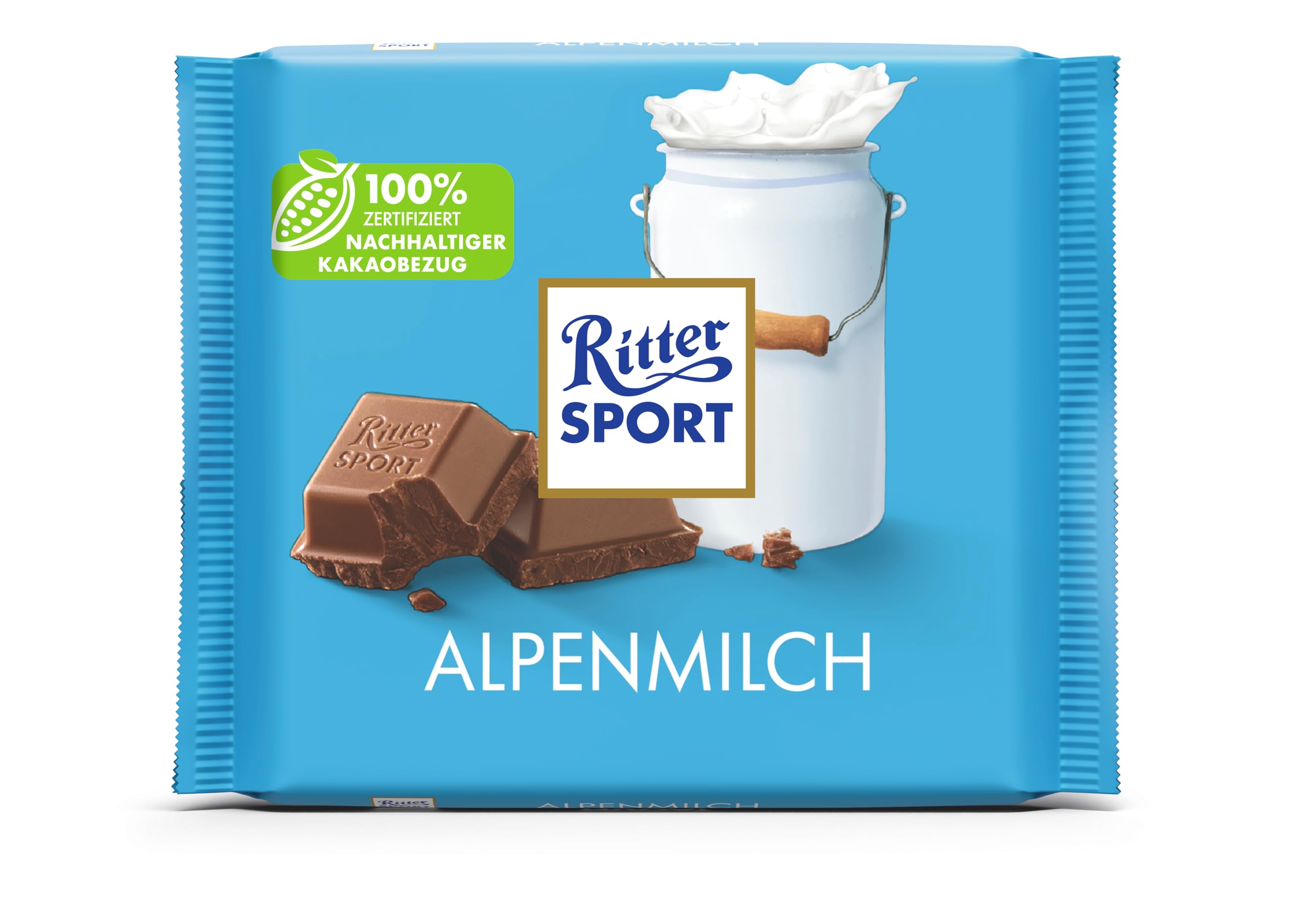 ritter-sport-alpenmilch-vollmilchschokolade-mit-honig-karamellnote-12-x-100-g image 2