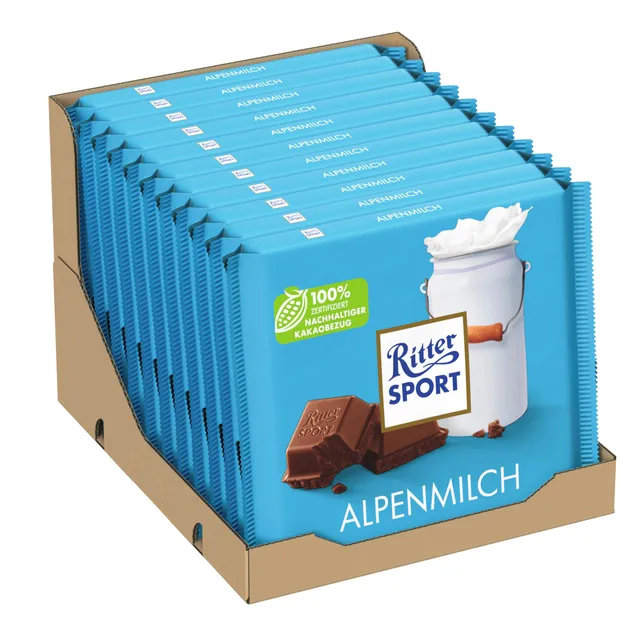 ritter-sport-alpenmilch-vollmilchschokolade-gro-tafel-11-x-250-g image 1
