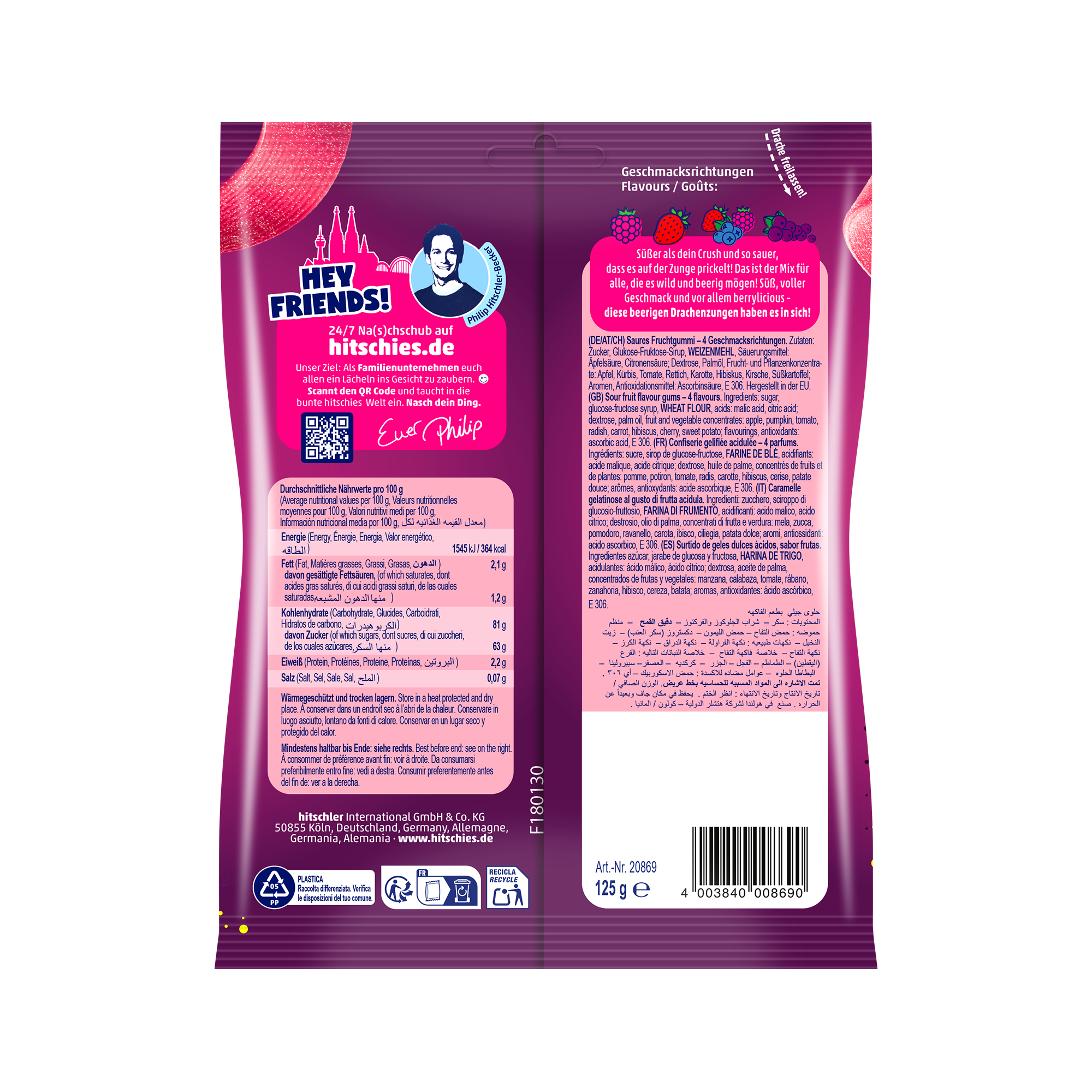 hitschies-saure-drachenzungen-berry-mix-fruchtgummi-erdbeere-himbeere-waldfrucht image 2