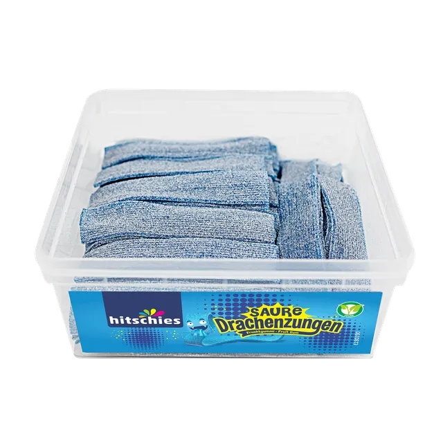 hitschies-saure-drachenzungen-blau-fruchtgummi-b-nder-1000-g-box image 1