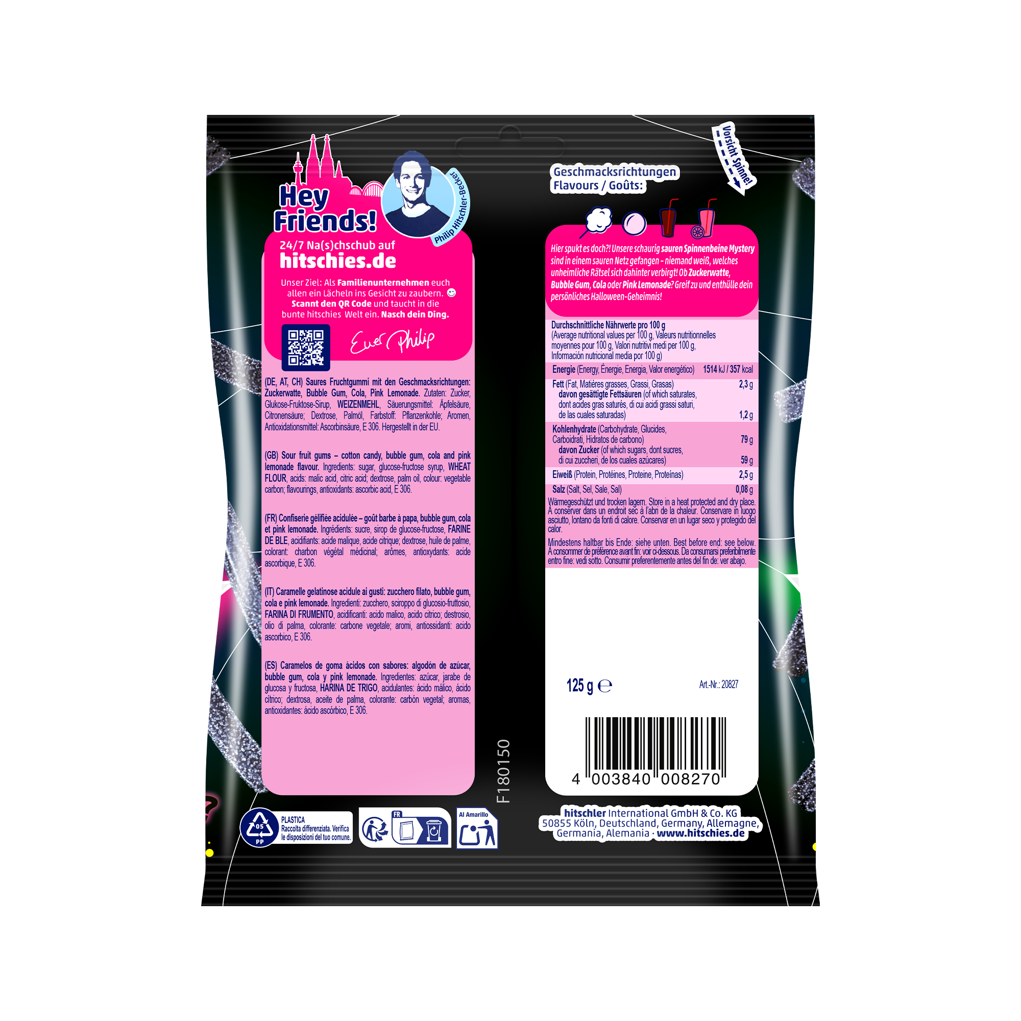 hitschies-saure-spinnenbeine-mystery-edition-schwarze-fruchtgummi-vegan image 2