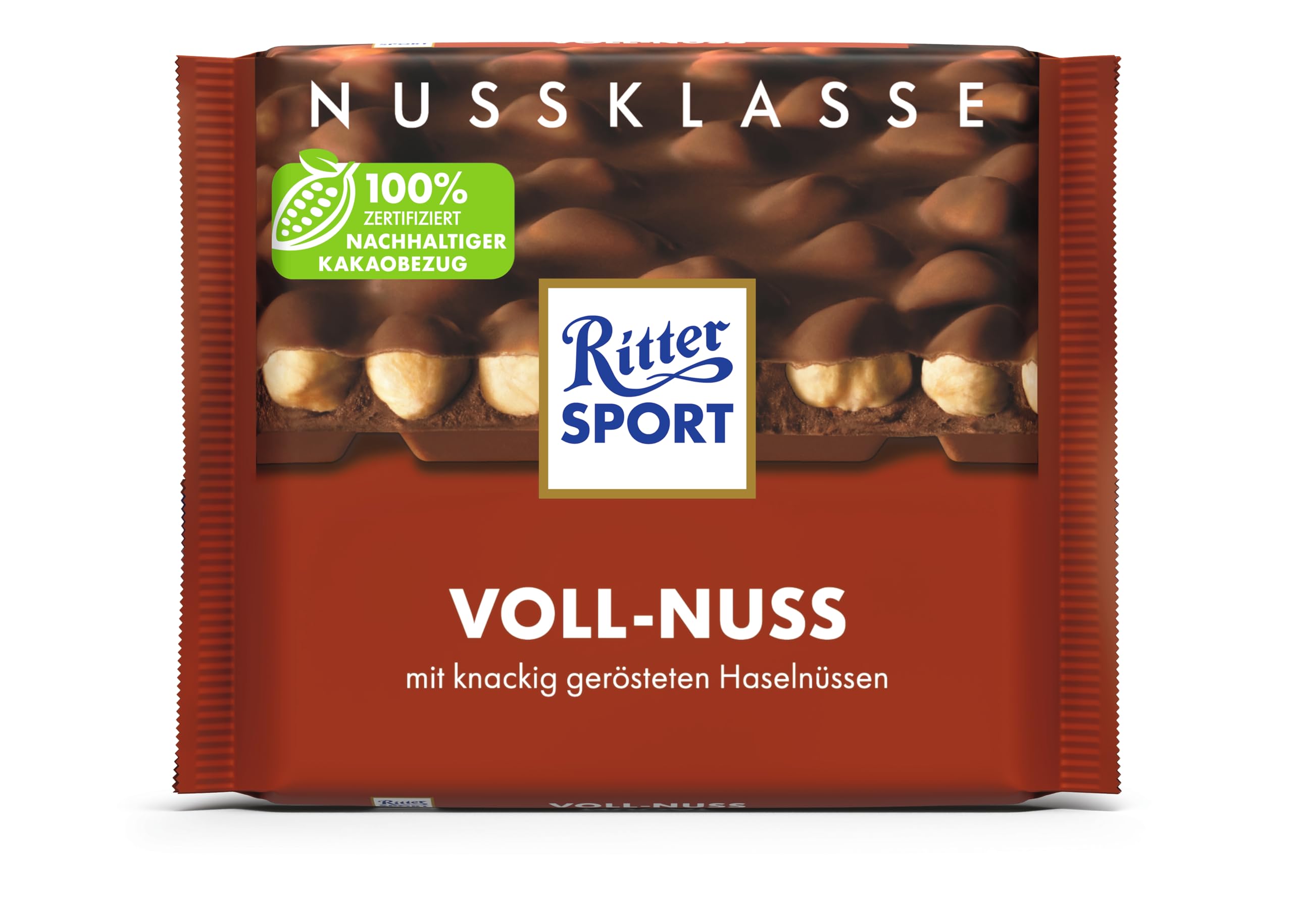 ritter-sport-voll-nuss-vollmilchschokolade-mit-ganzen-haseln-ssen-10-x-100-g image 2