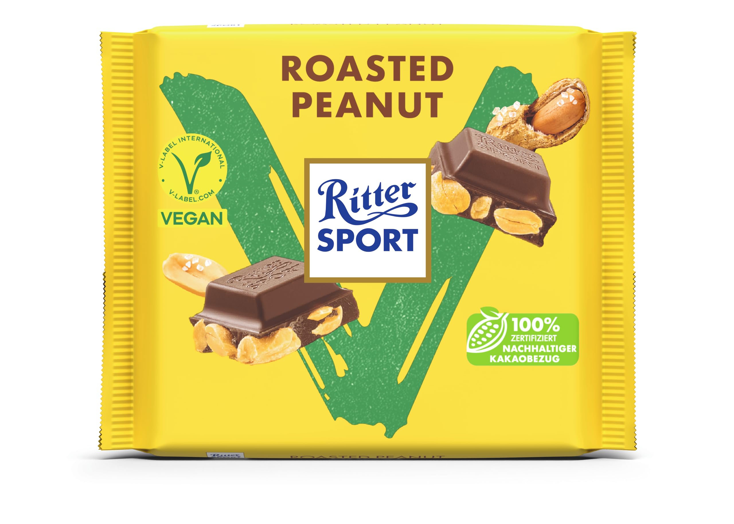 ritter-sport-vegan-roasted-peanut-11-x-100g-vegane-schokolade-mit-erdnuss image 2