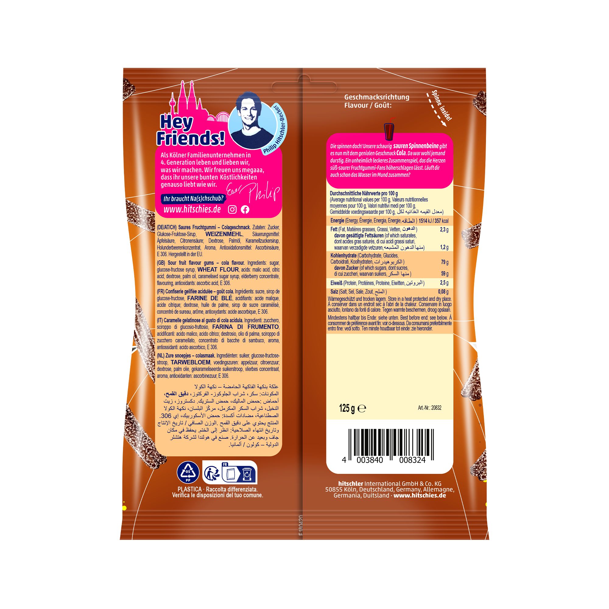 hitschies-saure-spinnenbeine-cola-fruchtgummi-vegan image 2