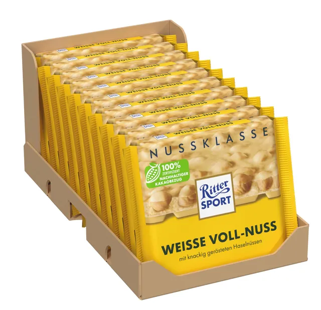 ritter-sport-weisse-voll-nuss-schokoladentafel-10-x-100g image 1