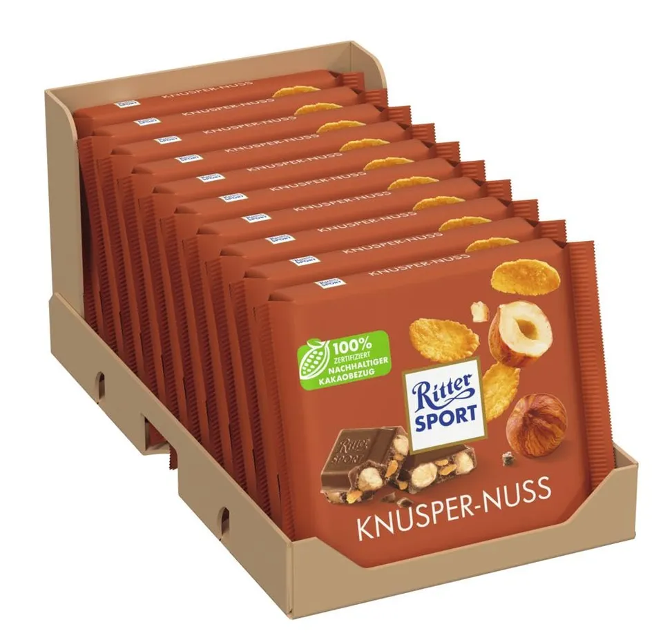 ritter-sport-knusper-nuss-vollmilchschokolade-mit-haseln-ssen-und-cornflakes-10- image 1
