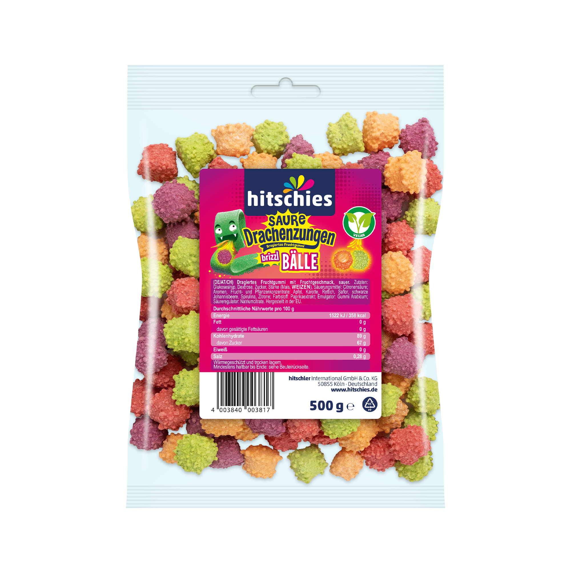 hitschies-saure-drachenzungen-brizzl-b-lle-fruchtgummi image 1