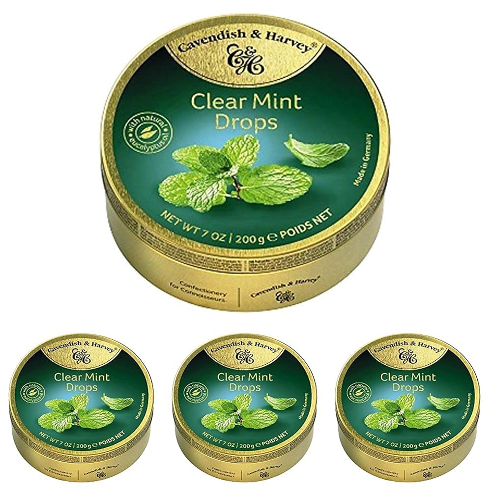 cavendish-harvey-clear-mint-drops-200g-premium-pfefferminzbonbons image 3