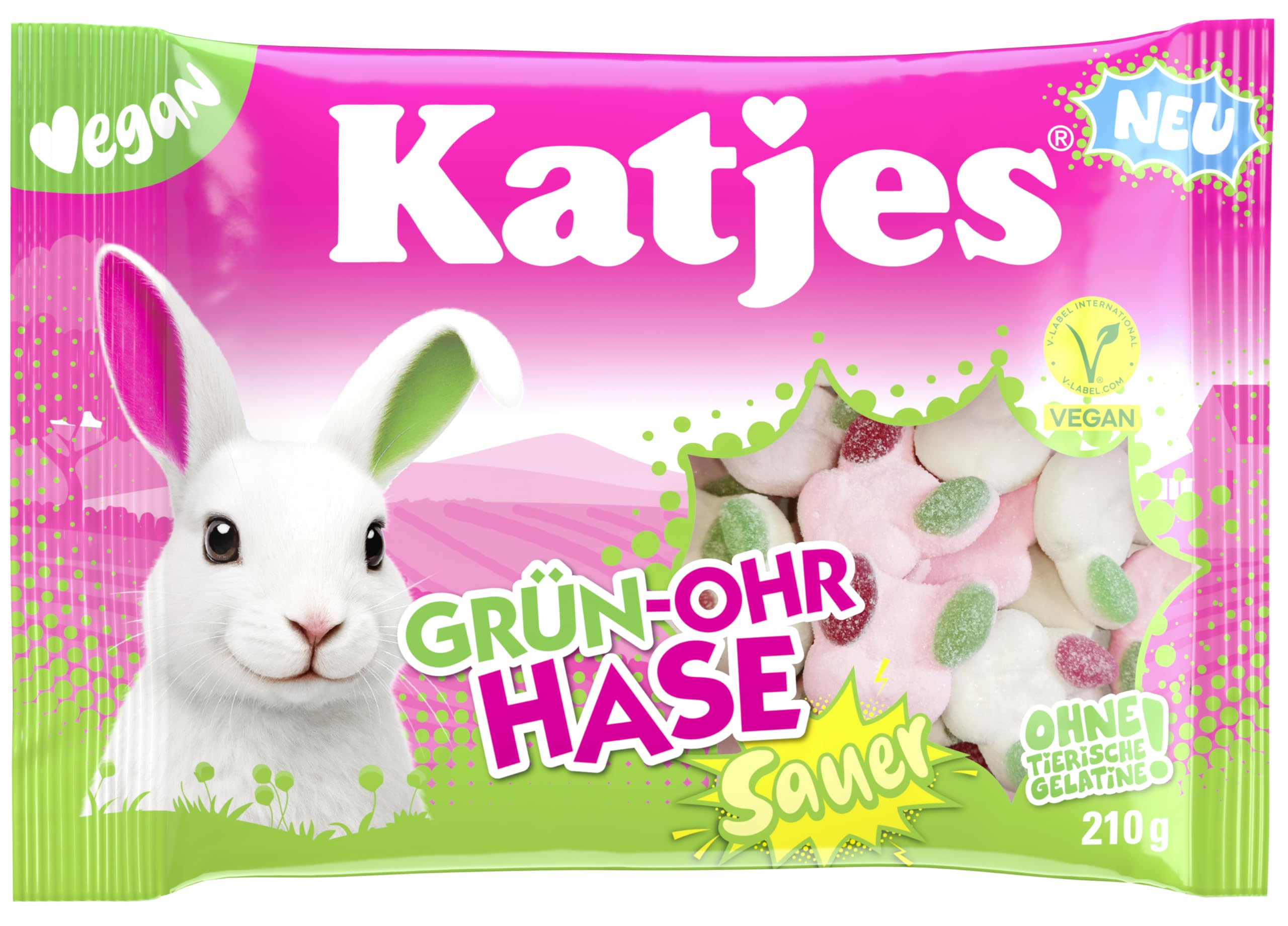 katjes-sauer-gr-n-ohr-hase-schaumzucker-fruchtgummi-vorratspack-vegan-14-x-210g image 2