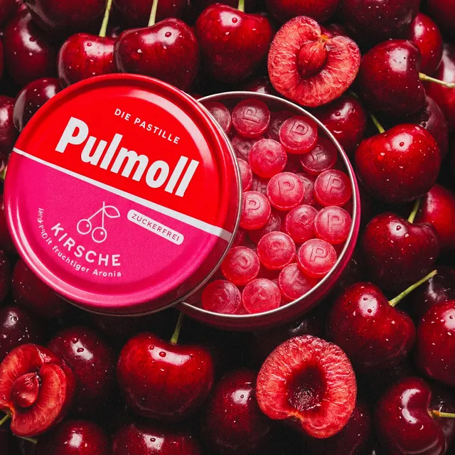 pulmoll-kirsche-zuckerfrei-halsbonbons-mit-vitamin-c-10-x-50-g-karton image 1