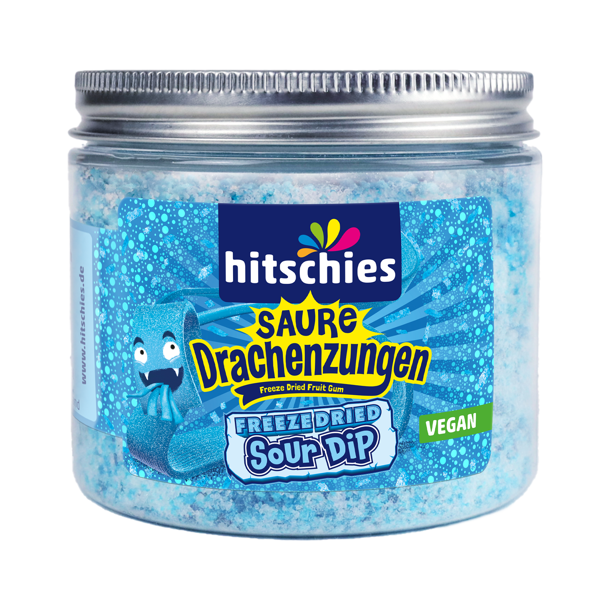 hitschies-saure-drachenzungen-freeze-dried-sour-dip-blau-blaue-himbeere image 1