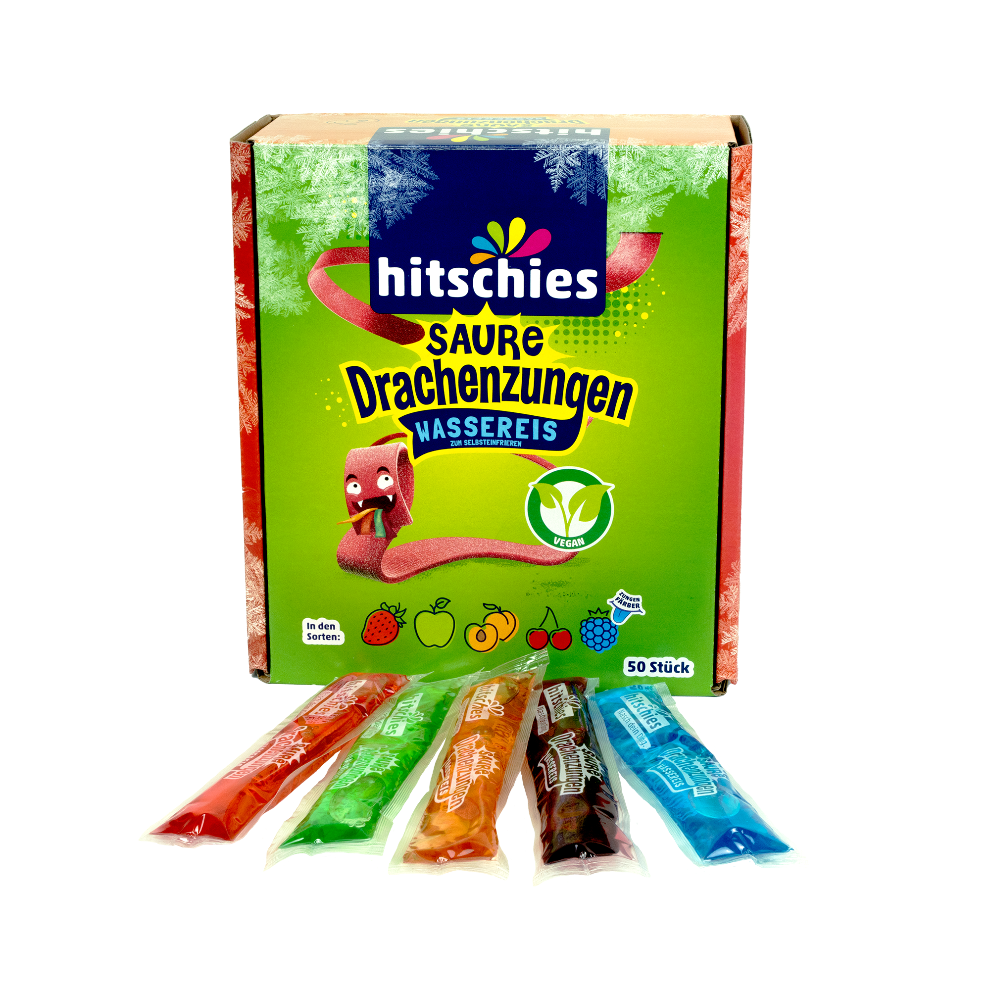 hitschies-saure-drachenzungen-wassereis-50er-box-wassereis-strips-5-sorten-vorte image 1