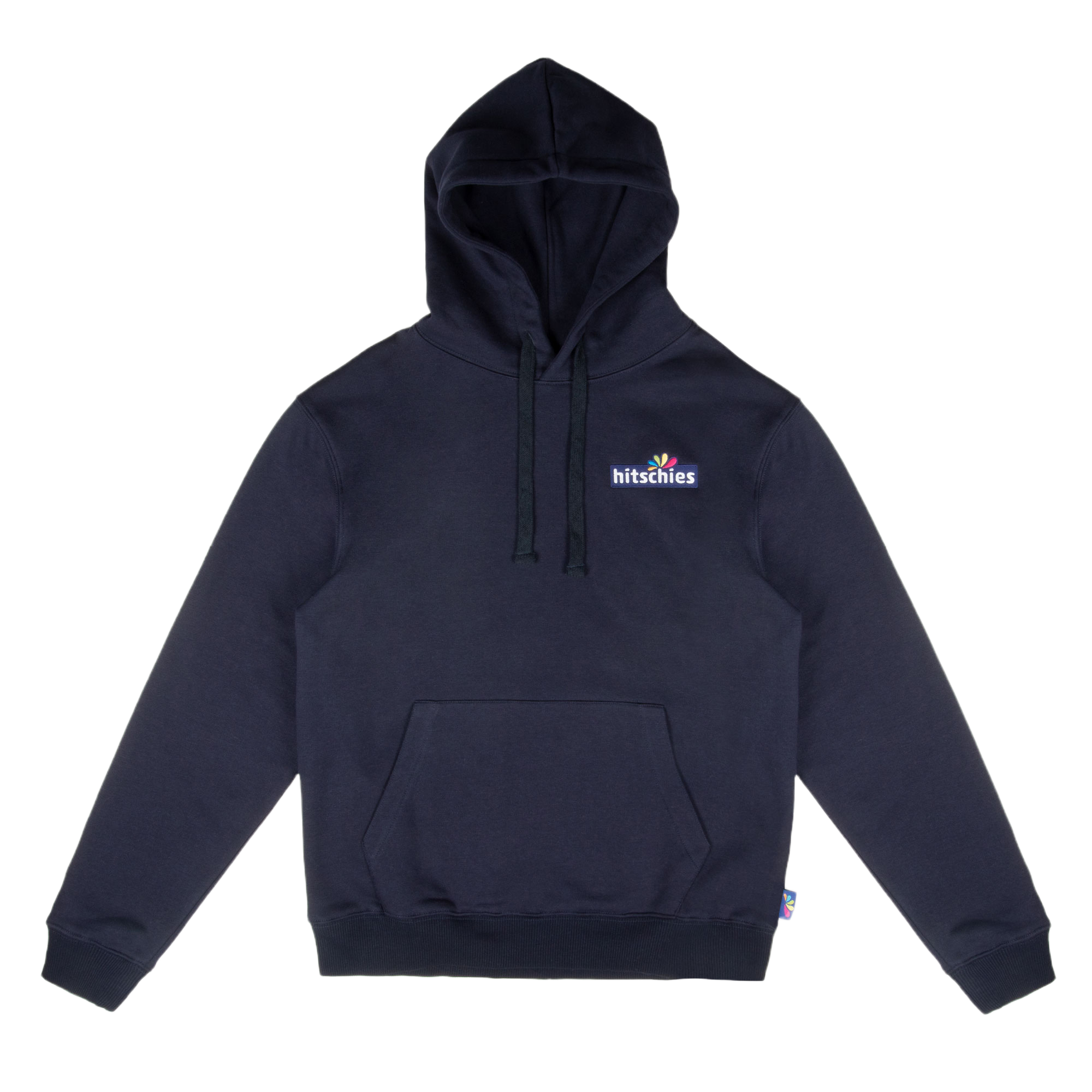 hitschies-hoodie-blau-navy-unisex-pullover-mit-logo-stick image 1