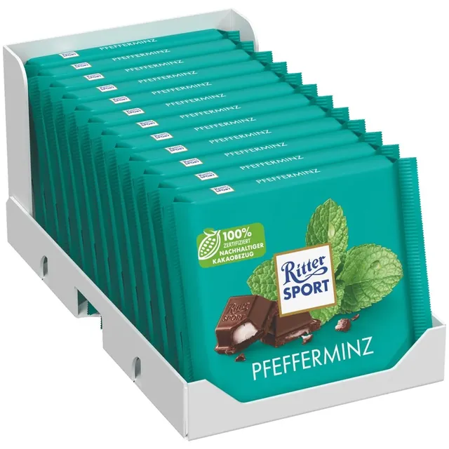 ritter-sport-pfefferminz-gef-llte-halbbitter-schokolade-mit-pfefferminz-fondant- image 1
