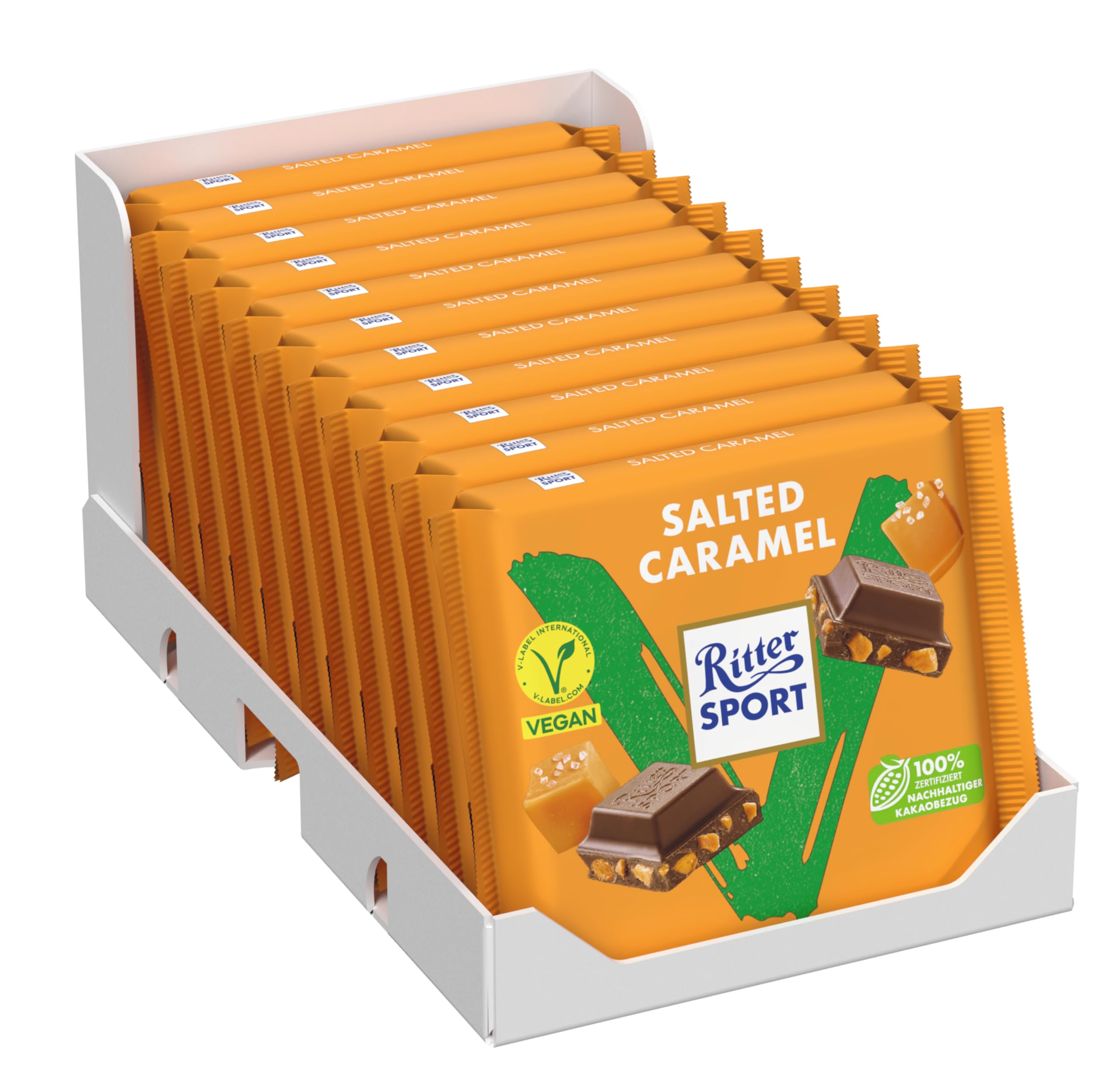 ritter-sport-vegan-salted-caramel-schokolade-11-x-100g image 1