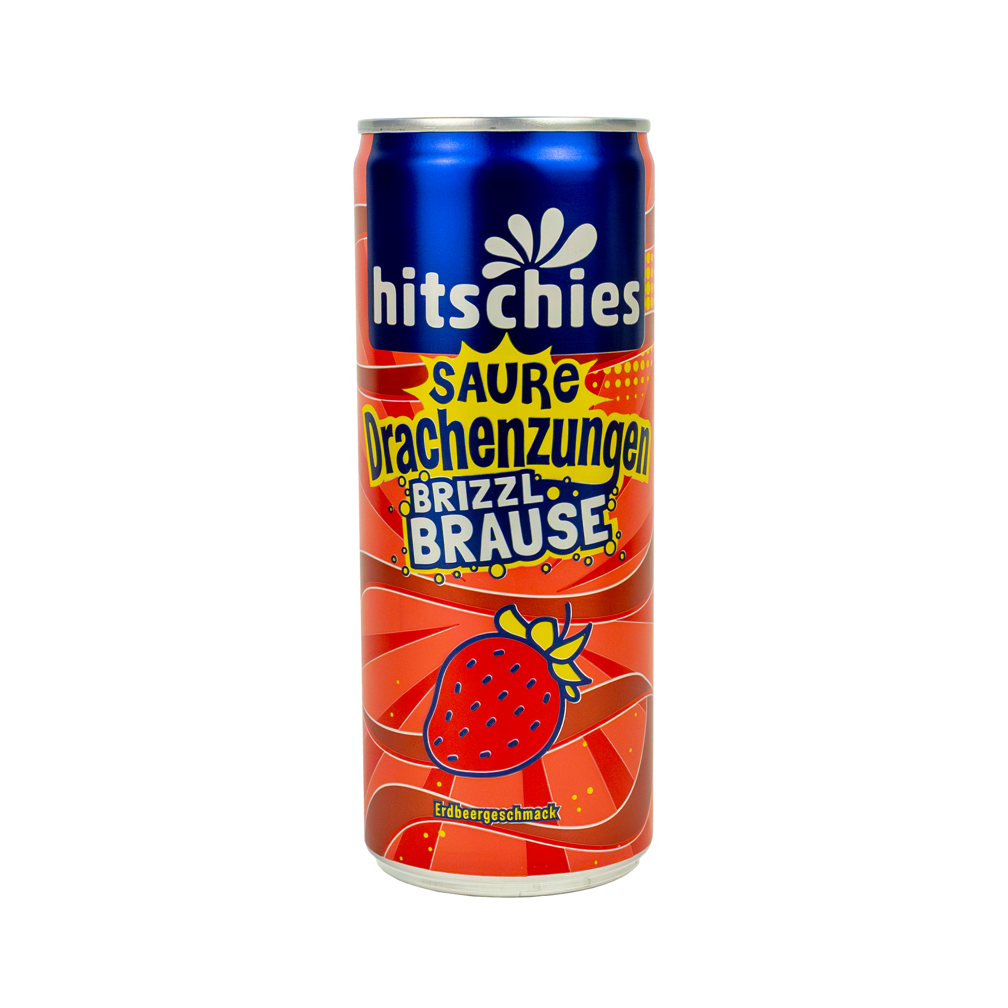 hitschies-saure-drachenzungen-brizzl-brause-erdbeere-0-25-l-dose image 1