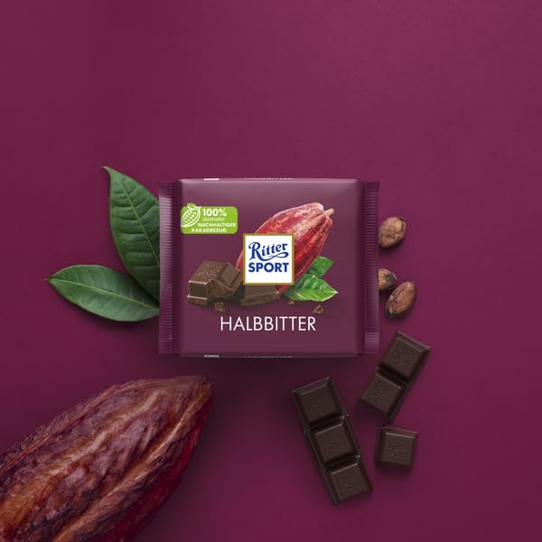 ritter-sport-halbbitter-50-kakao-bitterschokolade-12-x-100-g image 5