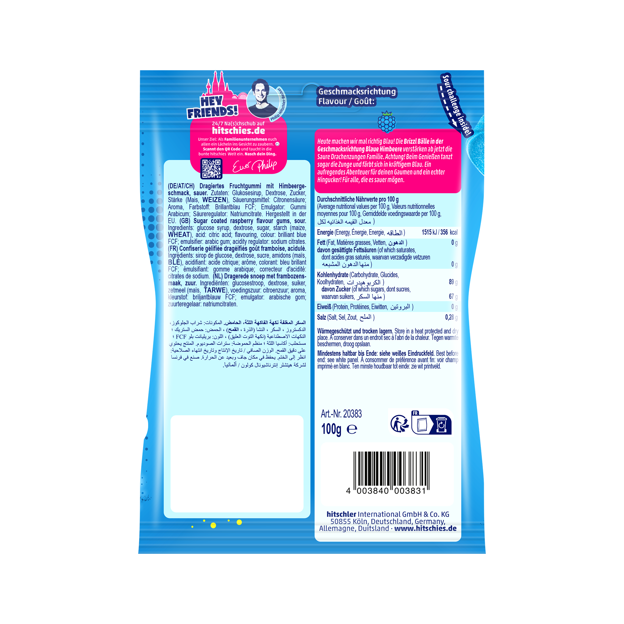 hitschies-saure-drachenzungen-brizzl-b-lle-blau-blaue-himbeere image 2