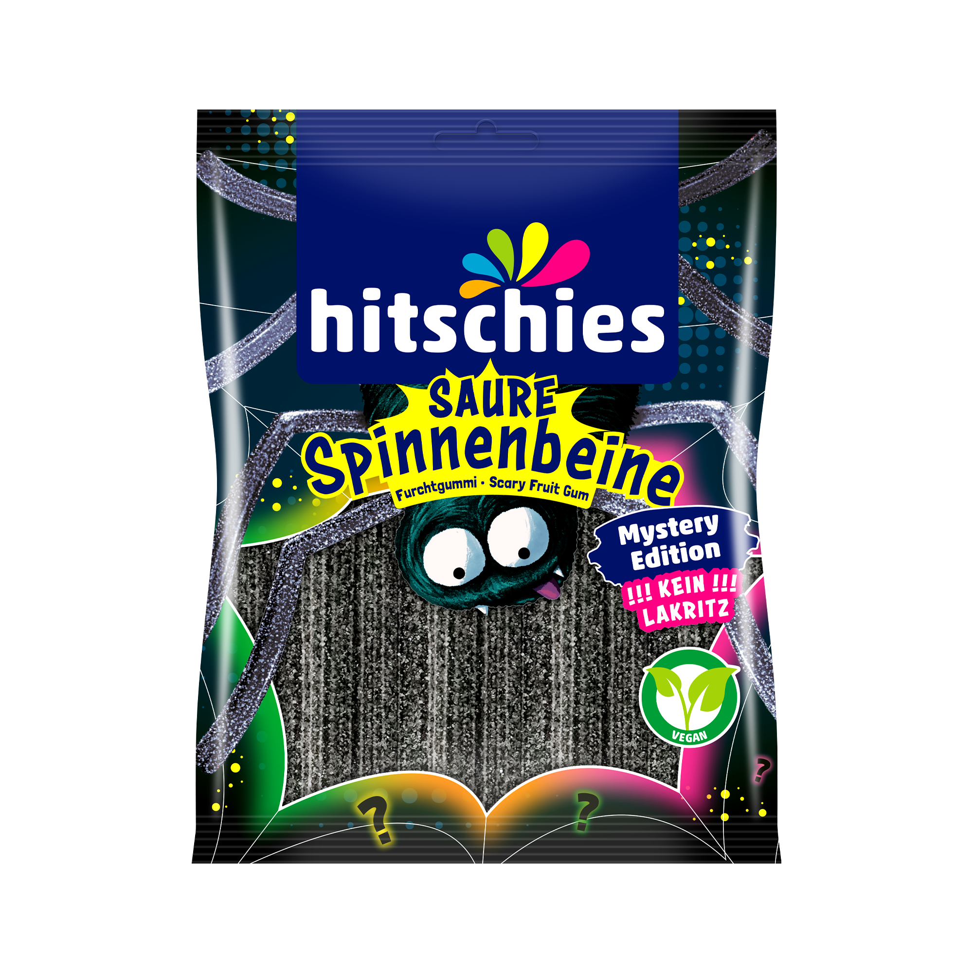 hitschies-saure-spinnenbeine-mystery-edition-schwarze-fruchtgummi-vegan image 1