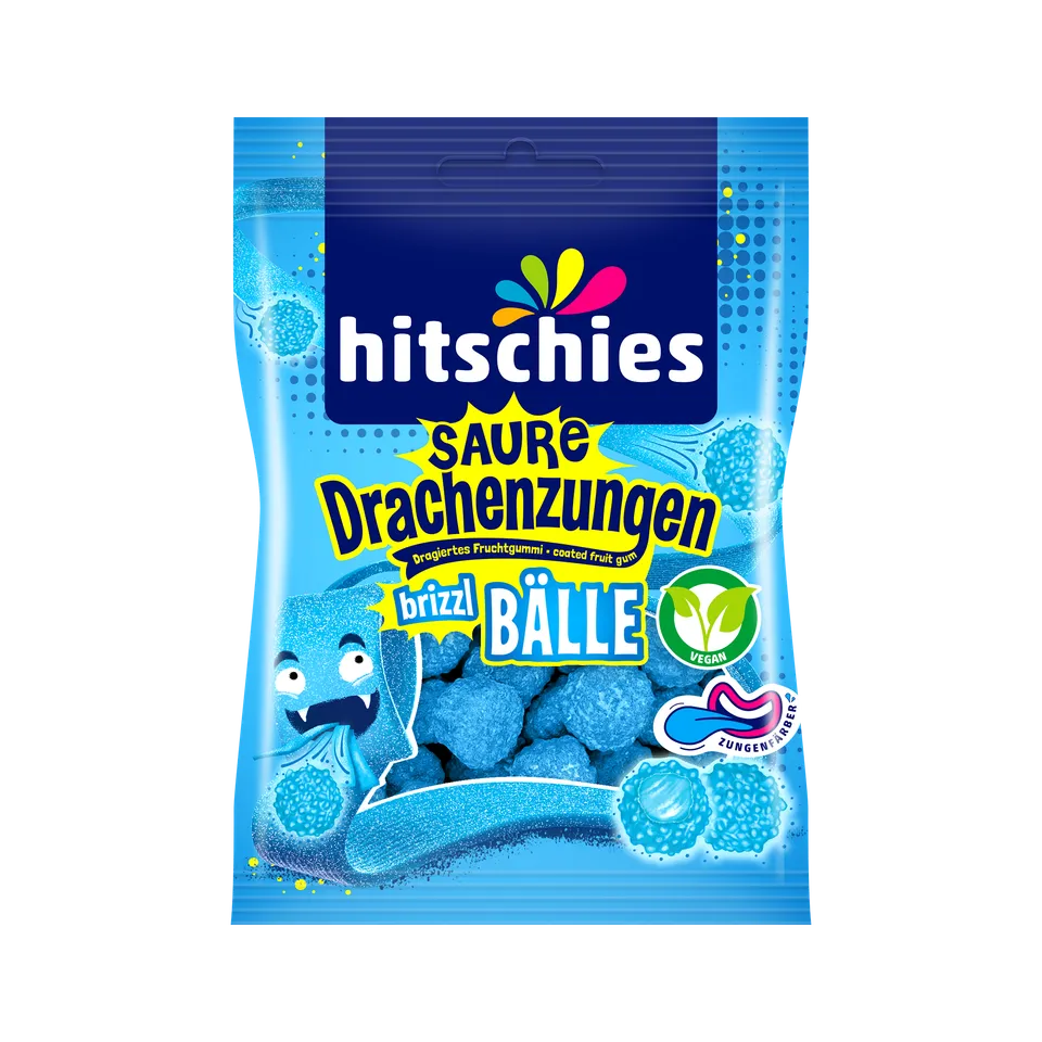 hitschies-saure-drachenzungen-brizzl-b-lle-blau-blaue-himbeere image 1