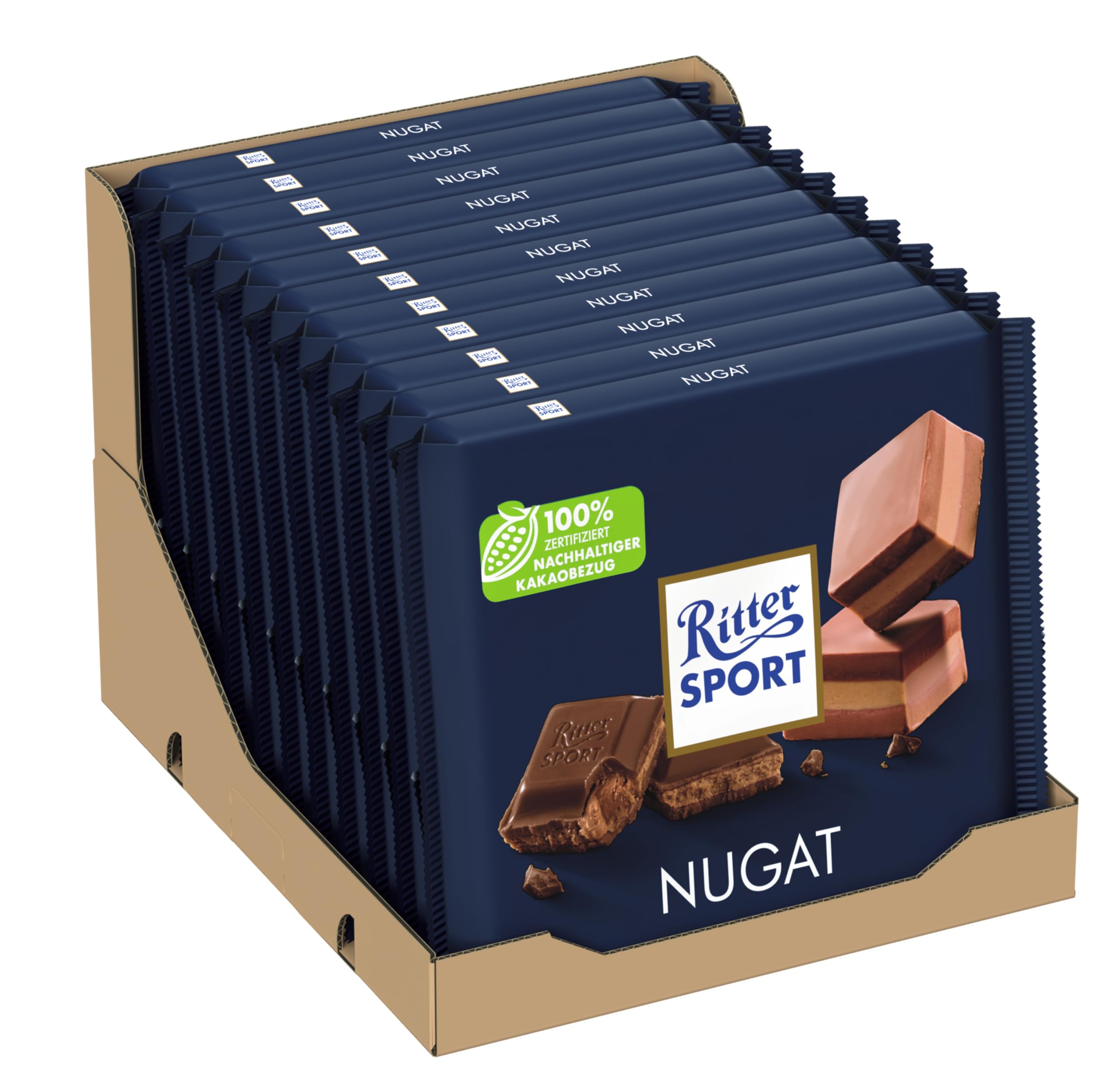 ritter-sport-nugat-gro-tafel-vollmilchschokolade-11-x-250-g image 1