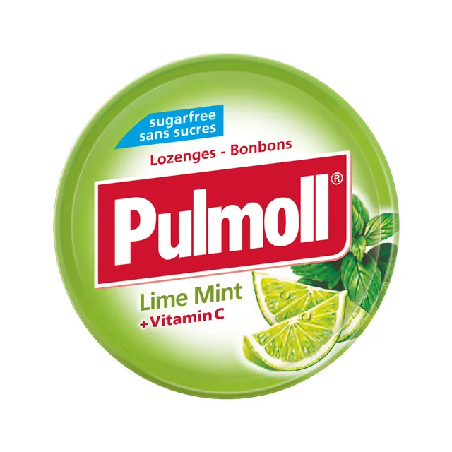 pulmoll-lime-mint-zuckerfrei-halsbonbons-limette-minze-10-x-45-g-karton image 1