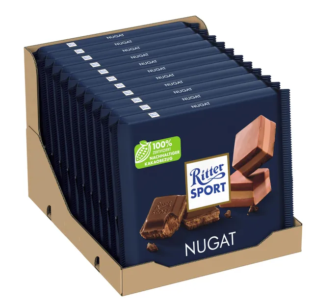 ritter-sport-nugat-gro-tafel-vollmilchschokolade-11-x-250-g image 1
