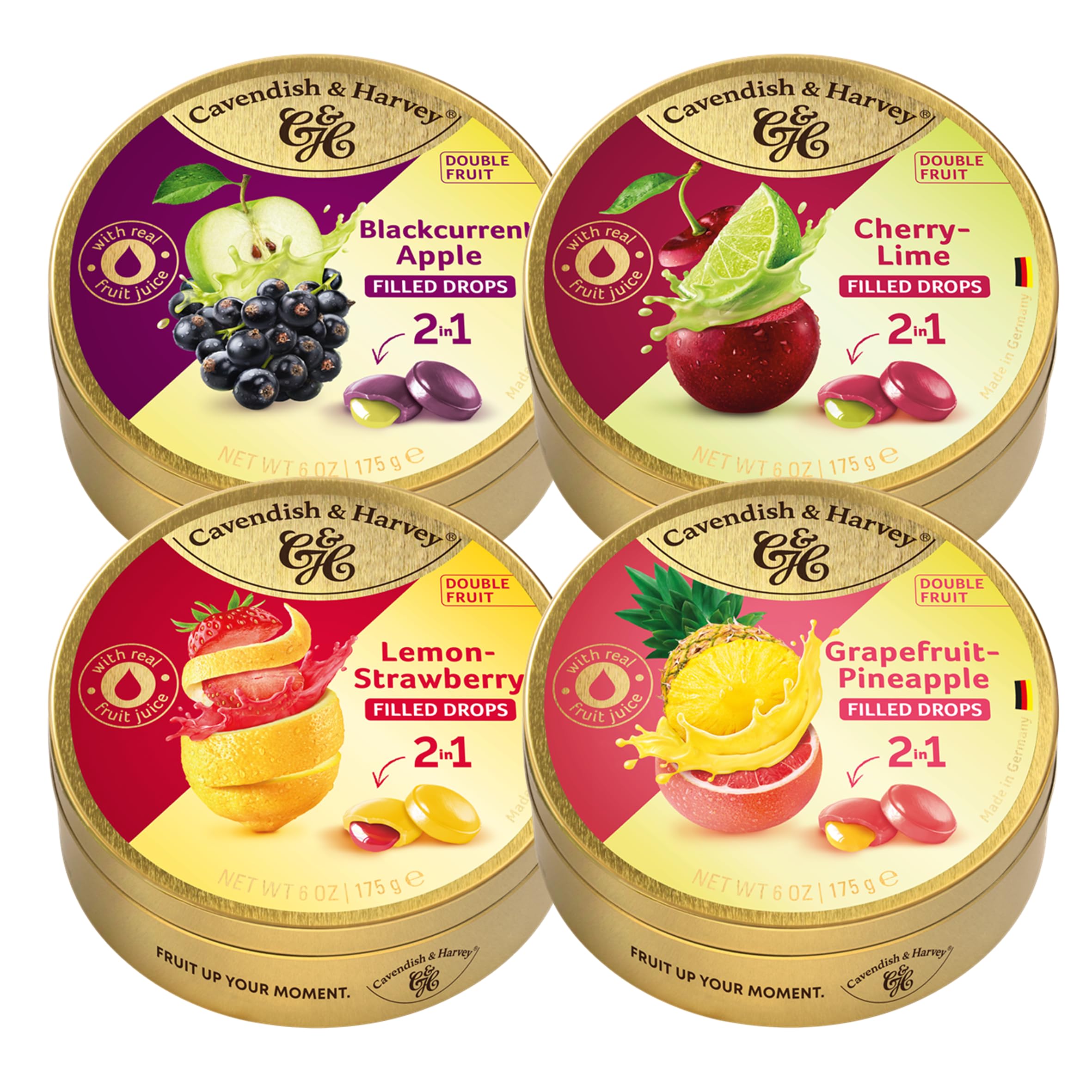 cavendish-harvey-double-fruit-drops-probier-set-4-x-175g-bonbons image 1