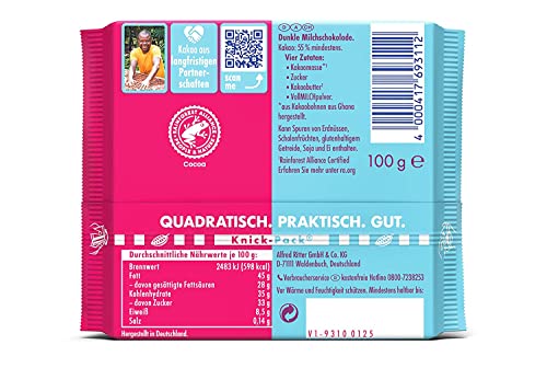 ritter-sport-die-milde-55-aus-ghana-dunkle-milchschokolade-100-g image 4