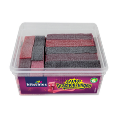 hitschies-sour-dragon-tongues-berry-mix-saure-fruchtgummi-streifen image 2