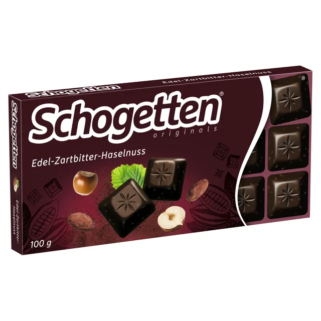 schogetten-edel-zartbitter-haselnuss-schokoladentafel-100g image 1